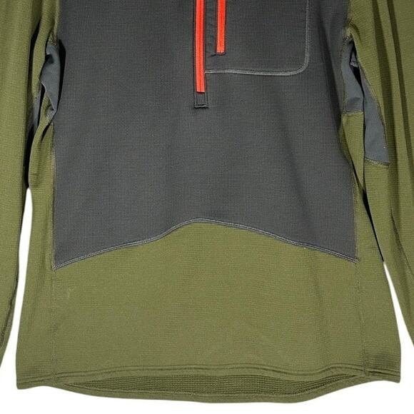 LL Bean Men's Sz M Lightweight Performance Polartec Fleece Half Zip Hoodie - Picture 8 of 9